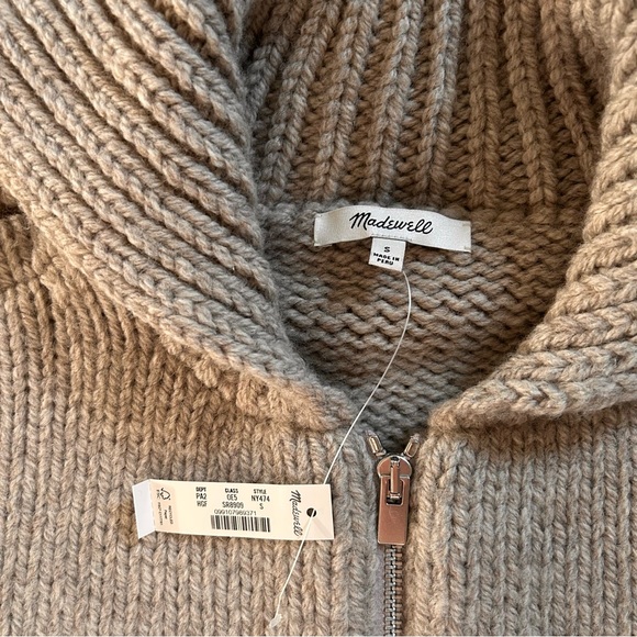 Madewell Fair Isle zip front Cardigan jacket in wool, size small - Picture 13 of 14